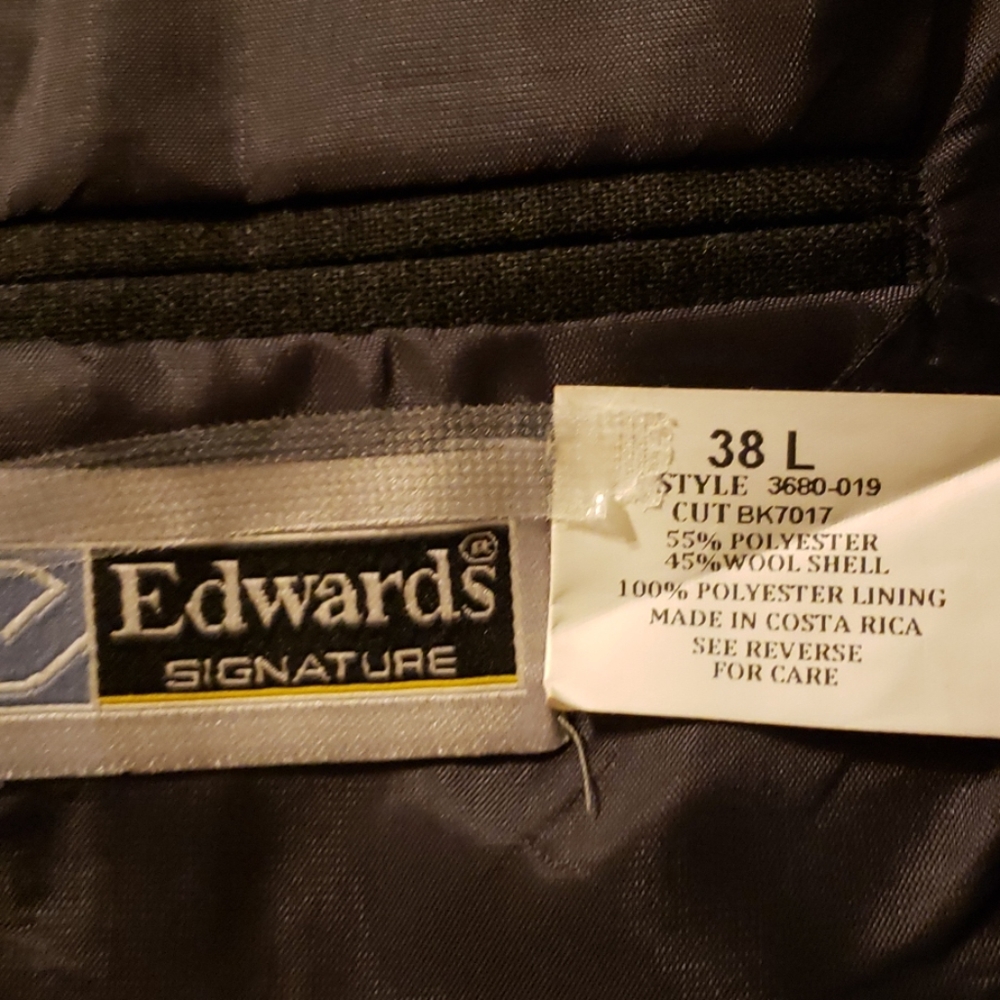 EDWARDS POLY-WOOL WOVEN JACKET SIZE 38 L - Picture 7 of 8